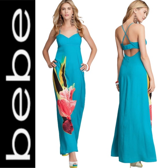 bebe Dresses & Skirts - BEBE ORCHID MAXI DRESS